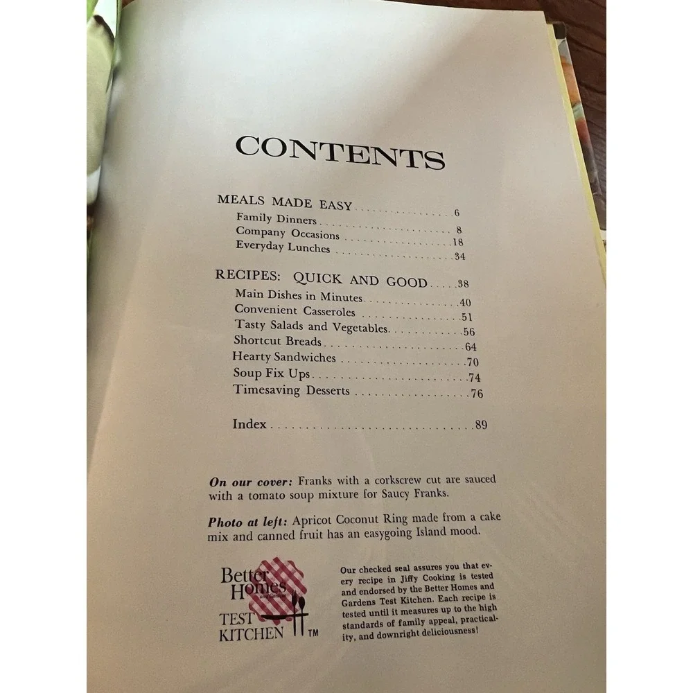Vtg Better Homes and Gardens Jiffy Cooking 1972‎ 1st Edition 8th Printing EUC
